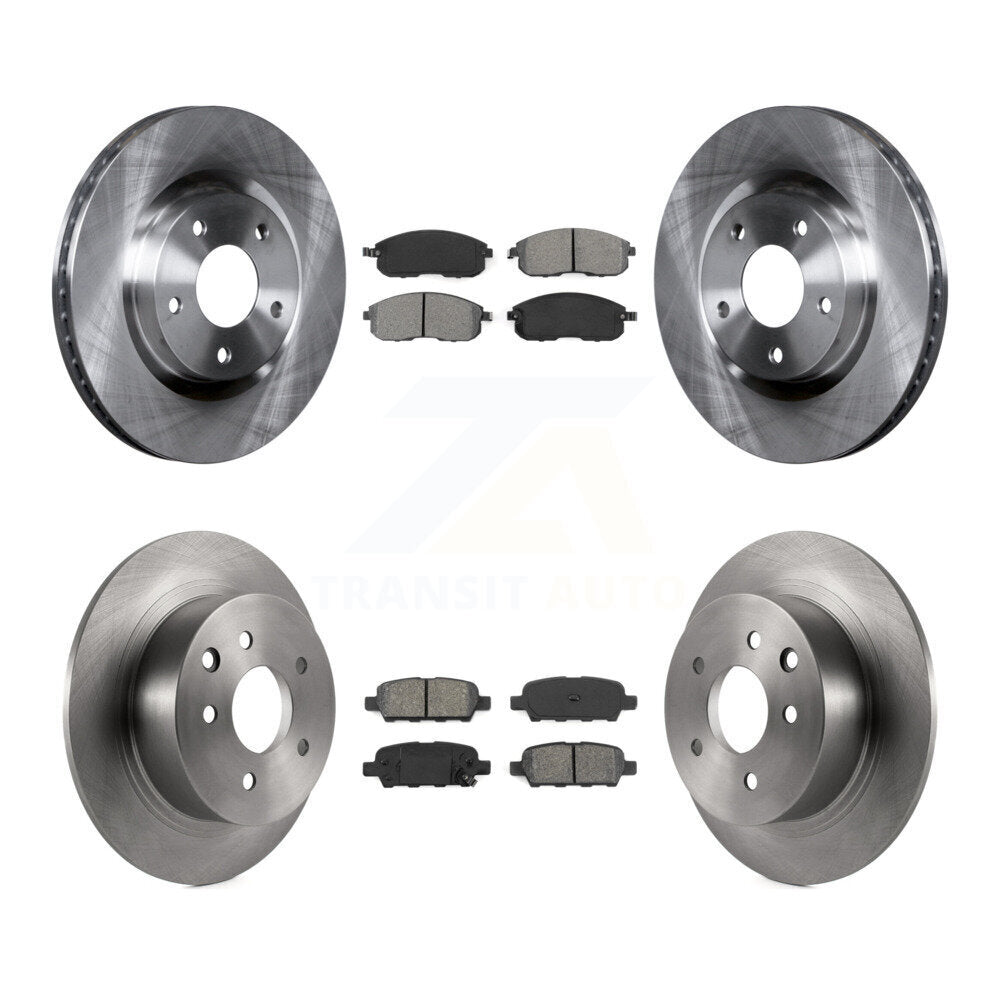 Brake Rotors & Semi-Metallic Pad Front Rear Kit For 2007-2012 Nissan Sentra SE-R