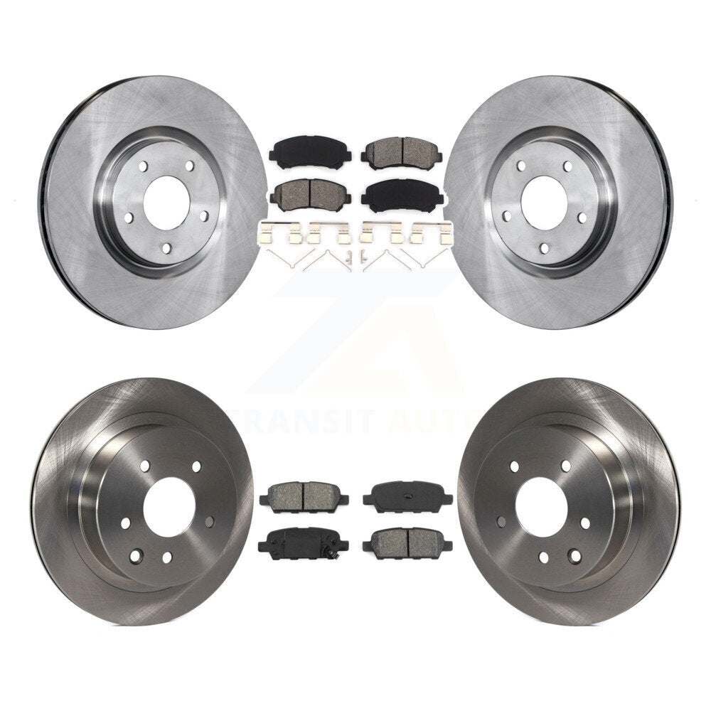Brake Rotors Semi-Metallic Pad Front Rear Kit For 2014-2017 Nissan Juke Nismo RS