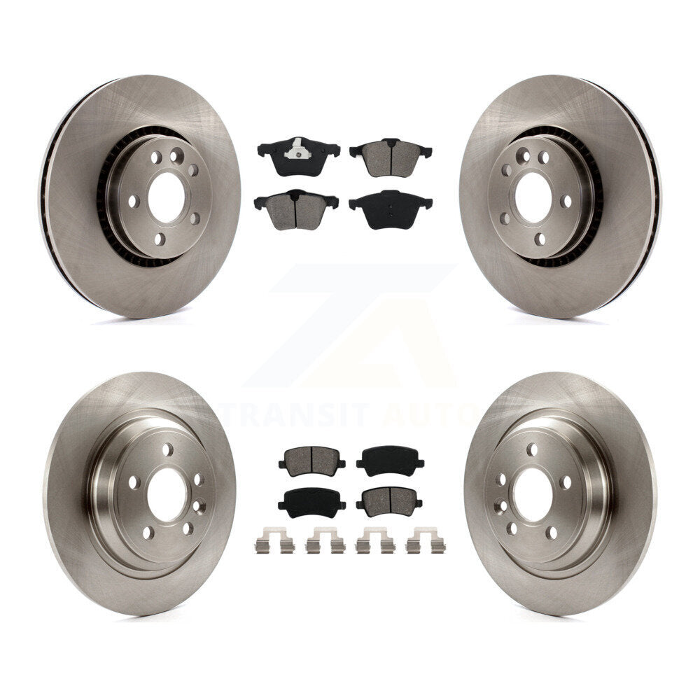 Brake Rotor Semi-Metallic Pad Front Rear Kit For Volvo S60 V60 Cross Country V70