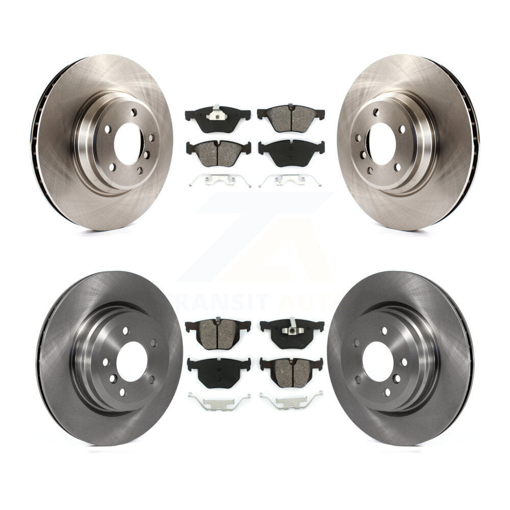 Disc Brake Rotors And Semi-Metallic Pads Front Rear Kit For 2007 BMW 335xi