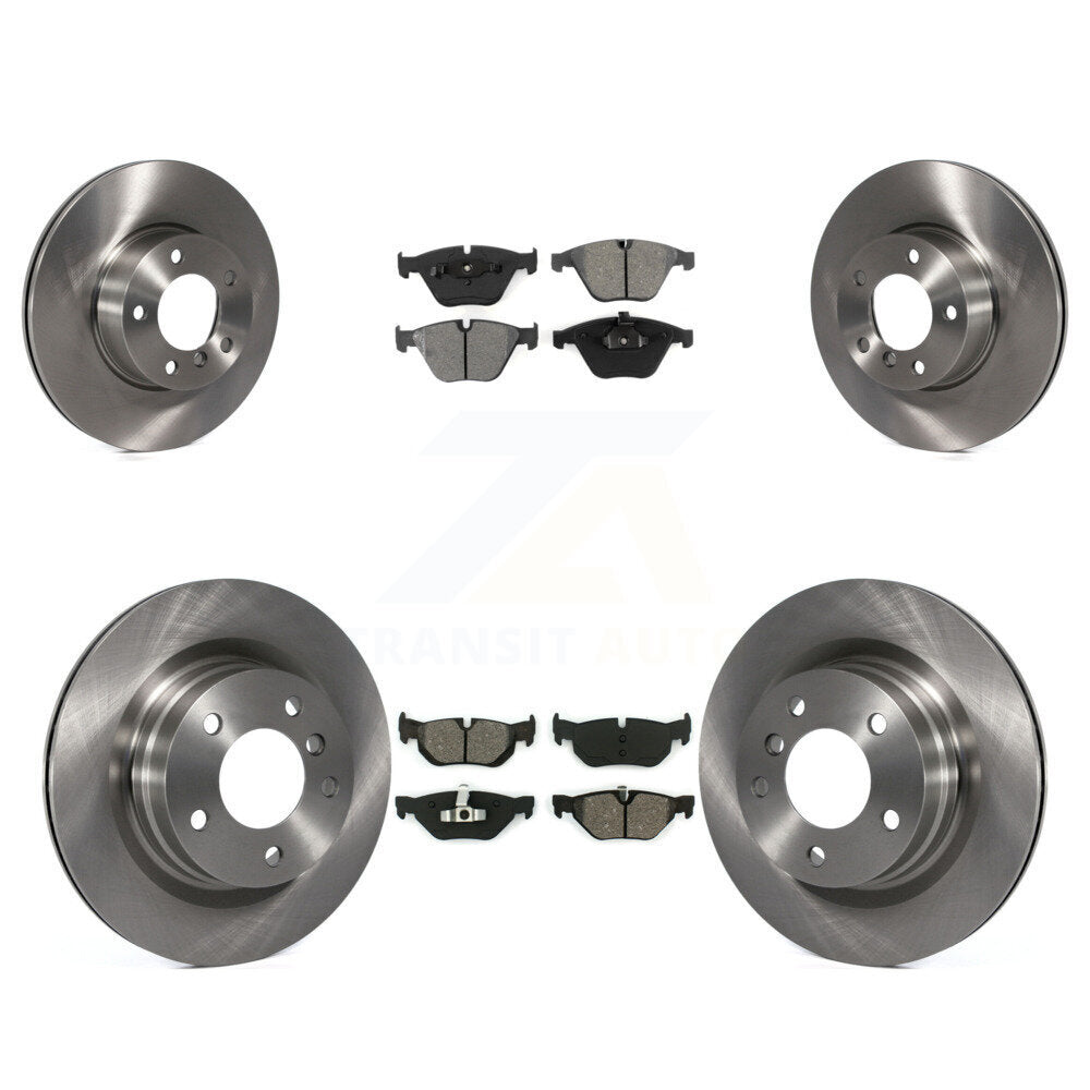 Disc Brake Rotors And Semi-Metallic Pads Front Rear Kit For BMW 323i 328i