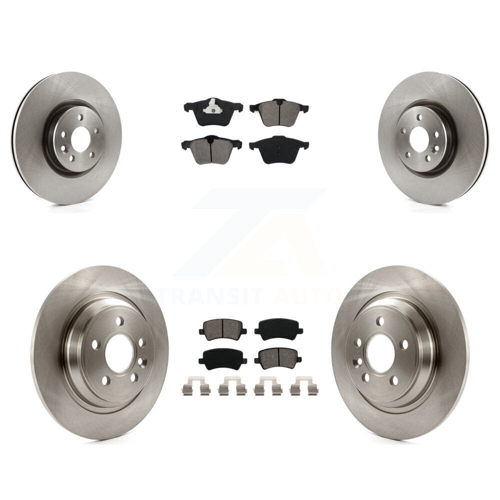 Disc Brake Rotors And Semi-Metallic Pads Front Rear Kit For Volvo S60 V70