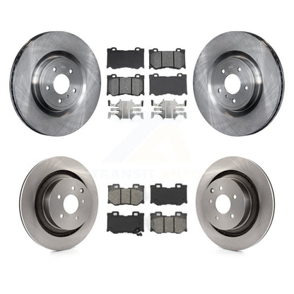 Brake Rotor Semi-Metallic Pad Front Rear Kit For INFINITI G37 With Brembo Brakes