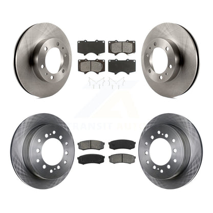 Brake Rotor And Semi-Metallic Pad Front Rear Kit For 2010-2014 Toyota FJ Cruiser