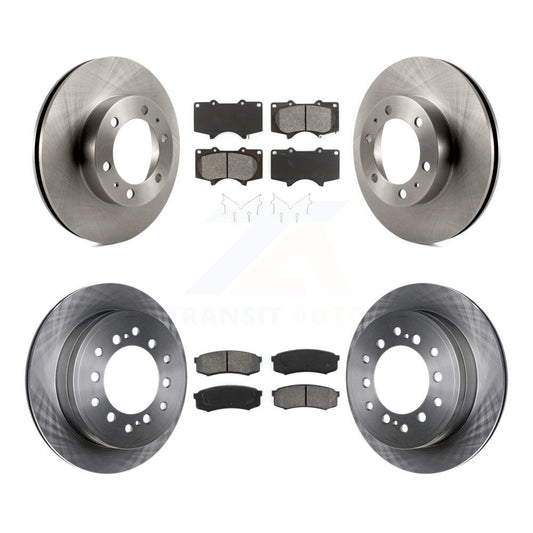 Brake Rotor And Semi-Metallic Pad Front Rear Kit For 2010-2014 Toyota FJ Cruiser