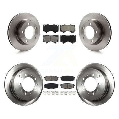 Brake Rotor Semi-Metallic Pad Front Rear Kit For Lexus LX570 Toyota Land Cruiser