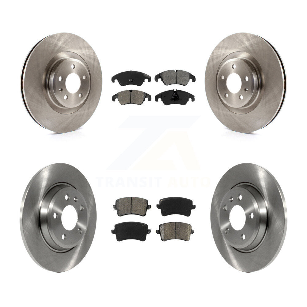 Disc Brake Rotors And Semi-Metallic Pads Front Rear Kit For Audi Q5