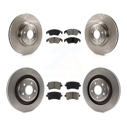Disc Brake Rotors And Semi-Metallic Pads Front Rear Kit For Audi S5 S4