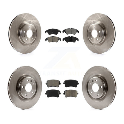Disc Brake Rotors And Semi-Metallic Pads Front Rear Kit For Audi Q5 S4 S5
