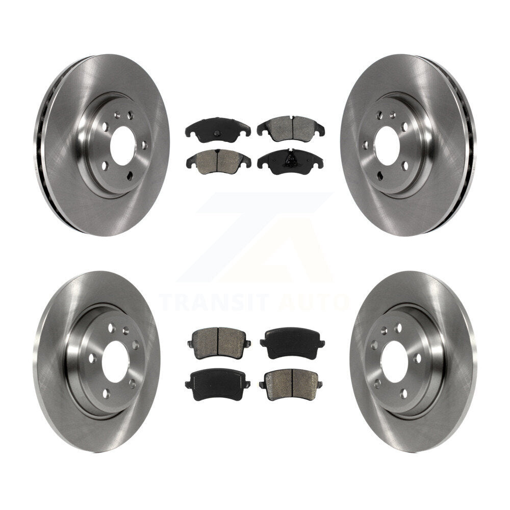 Disc Brake Rotors And Semi-Metallic Pad Front Rear Kit For Audi Q5 A4 Quattro A5