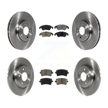 Disc Brake Rotors And Semi-Metallic Pad Front Rear Kit For Audi Q5 A4 Quattro A5