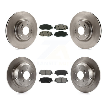 Disc Brake Rotors And Semi-Metallic Pads Front Rear Kit For Hyundai Genesis 3.8L