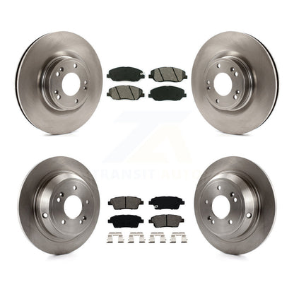 Disc Brake Rotors And Semi-Metallic Pads Front Rear Kit For Hyundai Genesis 3.8L
