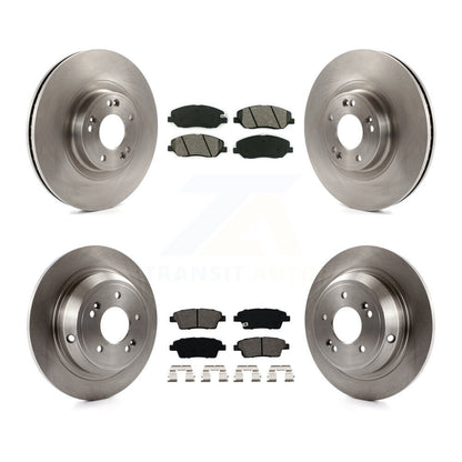 Disc Brake Rotors Semi-Metallic Pad Front Rear Kit For 2012 Hyundai Genesis 3.8L