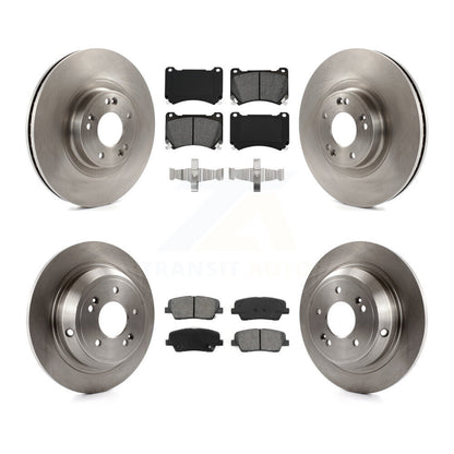 Disc Brake Rotors And Semi-Metallic Pads Front Rear Kit For Hyundai Genesis 4.6L