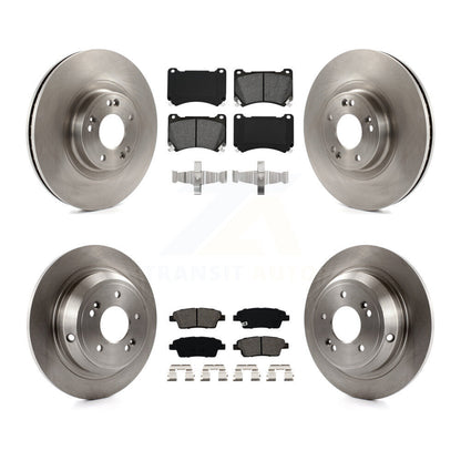 Disc Brake Rotors And Semi-Metallic Pads Front Rear Kit For Hyundai Genesis