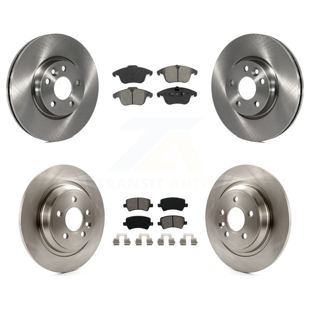 Disc Brake Rotors And Semi-Metallic Pads Front Rear Kit For Volvo S60