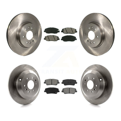 Disc Brake Rotors And Semi-Metallic Pad Front Rear Kit For 2009-2011 Kia Borrego