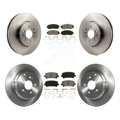 Disc Brake Rotors & Semi-Metallic Pad Front Rear Kit For 2011-2014 Honda Odyssey