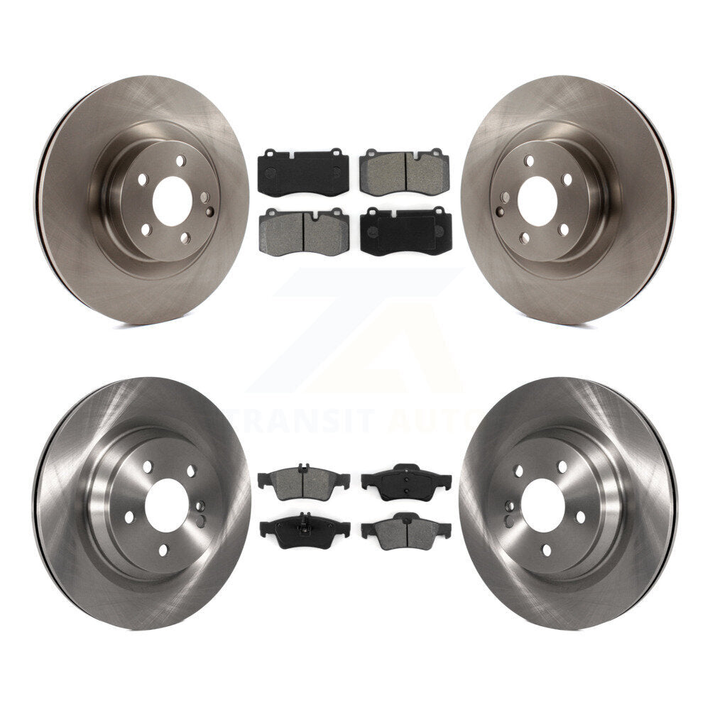 Brake Rotor & Semi-Metallic Pad Front Rear Kit For Mercedes-Benz S550 S450 SL550