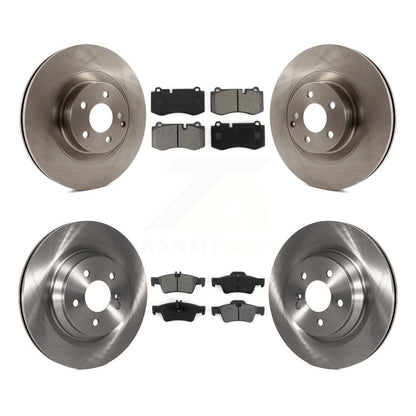 Brake Rotor & Semi-Metallic Pad Front Rear Kit For Mercedes-Benz S550 S450 SL550