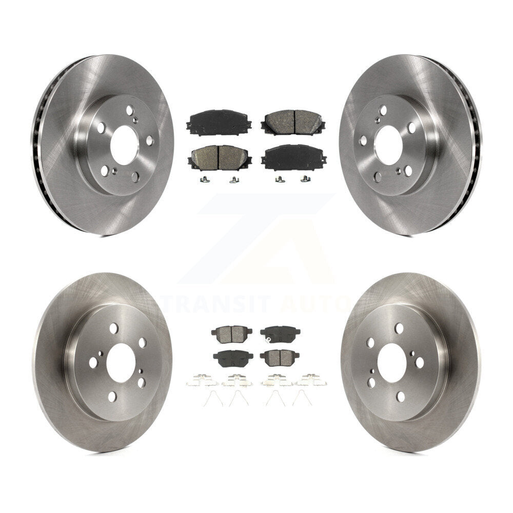 Disc Brake Rotors Semi-Metallic Pad Front Rear Kit For Toyota Prius Lexus CT200h