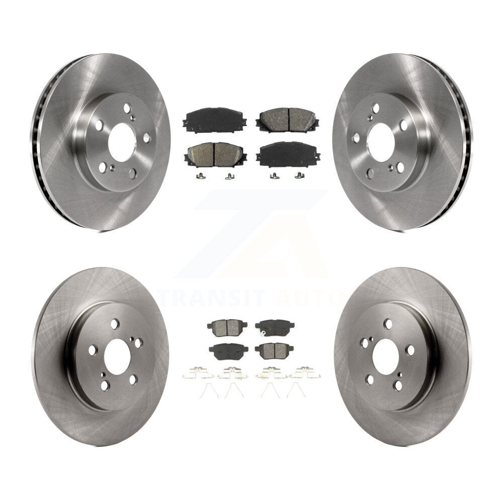 Disc Brake Rotors And Semi-Metallic Pads Front Rear Kit For Lexus CT200h