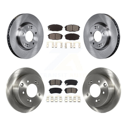 Disc Brake Rotors And Semi-Metallic Pad Front Rear Kit For Kia Forte Koup Forte5