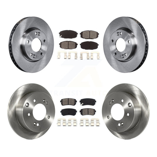Disc Brake Rotors And Semi-Metallic Pad Front Rear Kit For Kia Forte Koup Forte5