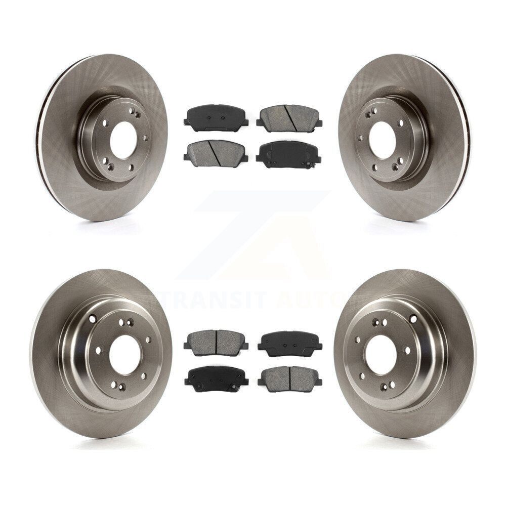 Disc Brake Rotors And Semi-Metallic Pad Front Rear Kit For Hyundai Genesis Coupe