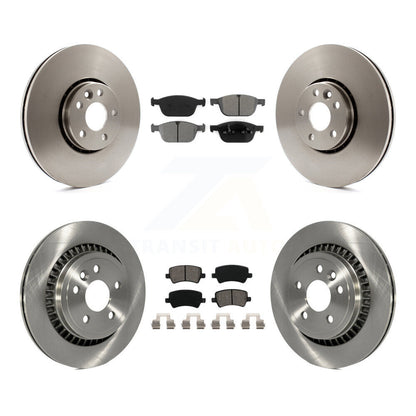 Disc Brake Rotors And Semi-Metallic Pads Front Rear Kit For 2010-2015 Volvo XC60