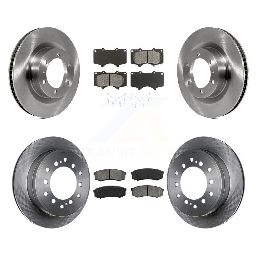 Disc Brake Rotor Semi-Metallic Pad Front Rear Kit For Toyota 4Runner Lexus GX460
