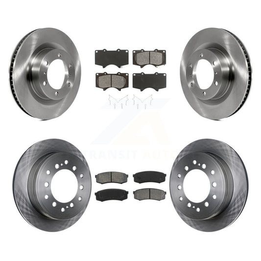 Disc Brake Rotor Semi-Metallic Pad Front Rear Kit For Toyota 4Runner Lexus GX460