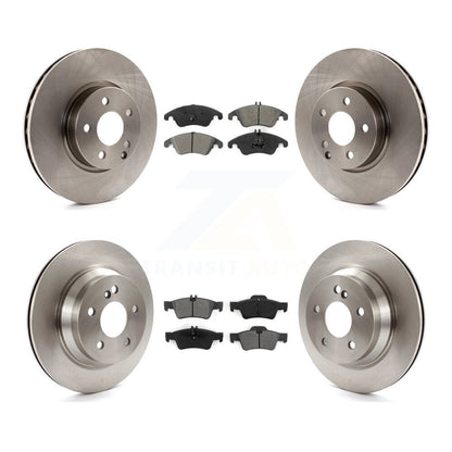 Disc Brake Rotors & Semi-Metallic Pad Front Rear Kit For Mercedes-Benz E350 E400