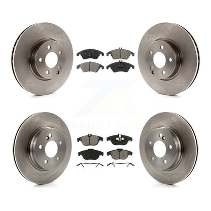 Brake Rotors & Semi-Metallic Pad Front Rear Kit For Mercedes-Benz C300 C350 E350