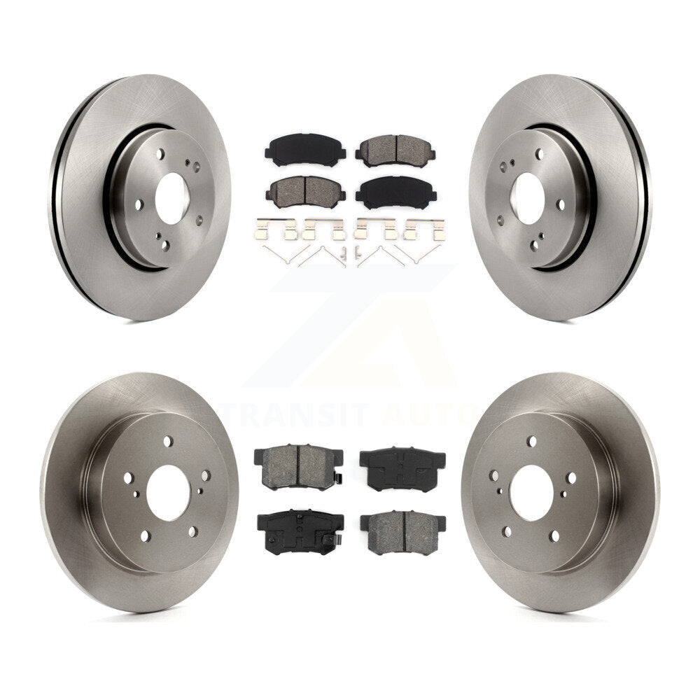 Disc Brake Rotor & Semi-Metallic Pad Front Rear Kit For 2010-2013 Suzuki Kizashi