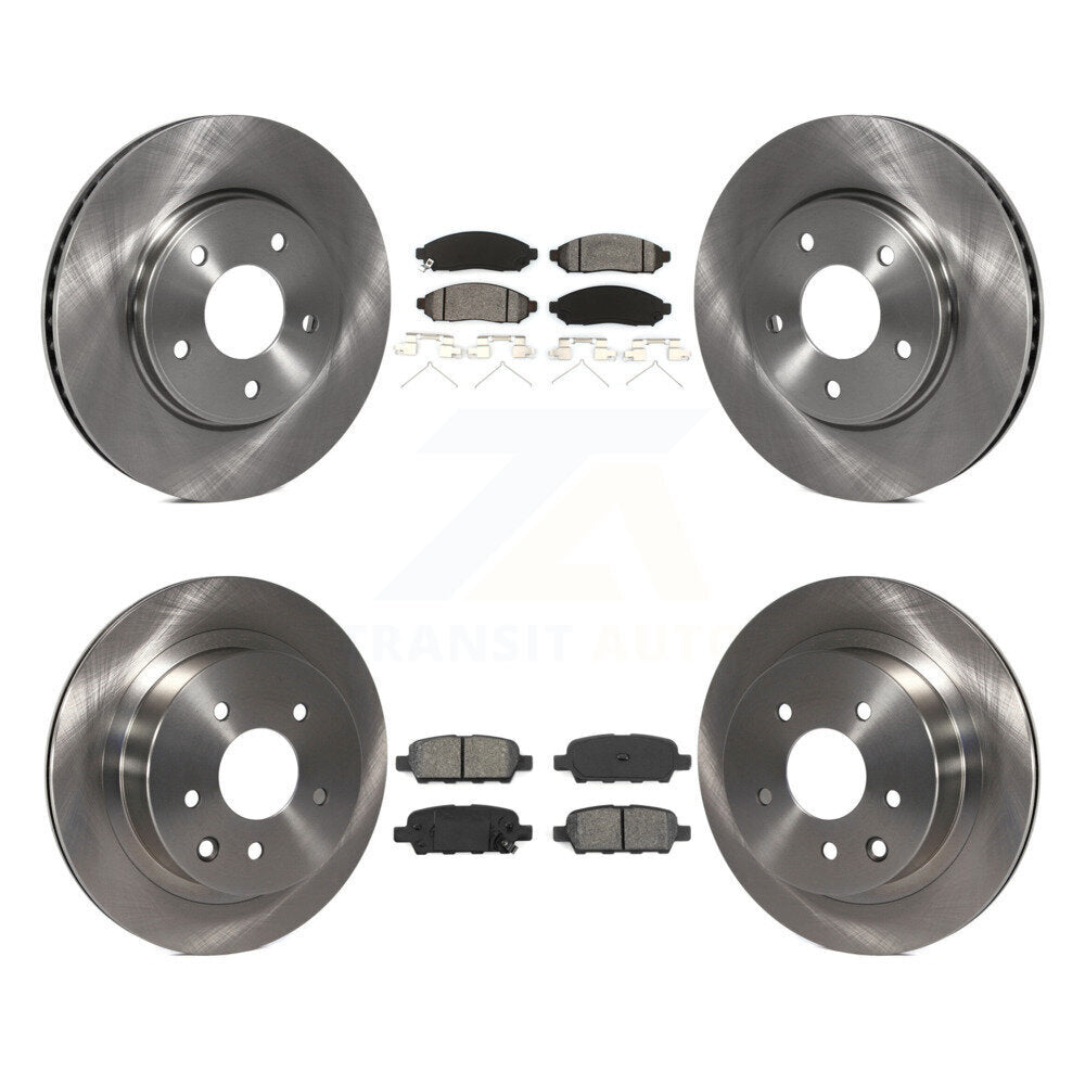 Disc Brake Rotors And Semi-Metallic Pads Front Rear Kit For Nissan LEAF