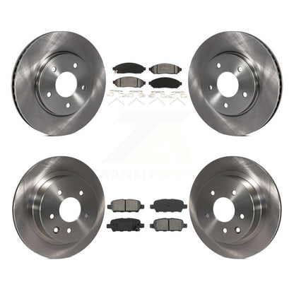 Disc Brake Rotors And Semi-Metallic Pads Front Rear Kit For Nissan LEAF