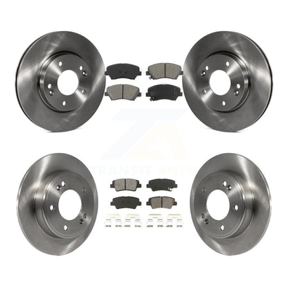 Brake Rotors & Semi-Metallic Pad Front Rear Kit For Hyundai Elantra GT Kia Forte