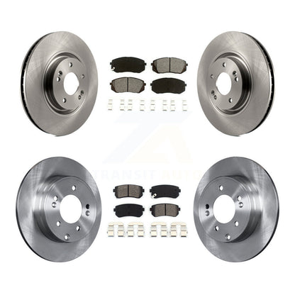 Disc Brake Rotor Semi-Metallic Pad Front Rear Kit For Hyundai Tucson Kia Cadenza