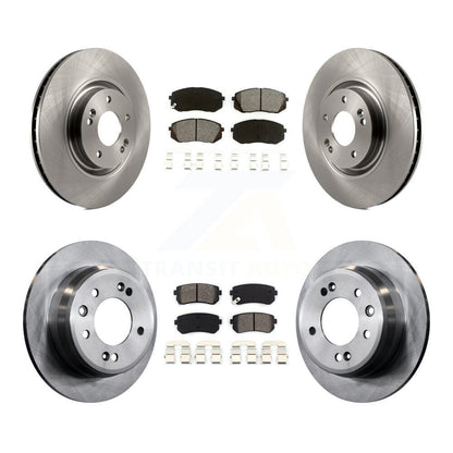 Disc Brake Rotors And Semi-Metallic Pads Front Rear Kit For Hyundai Tucson