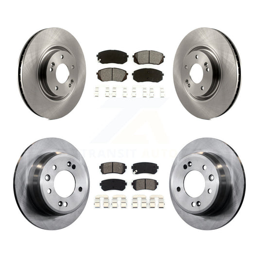 Disc Brake Rotors And Semi-Metallic Pads Front Rear Kit For Hyundai Tucson
