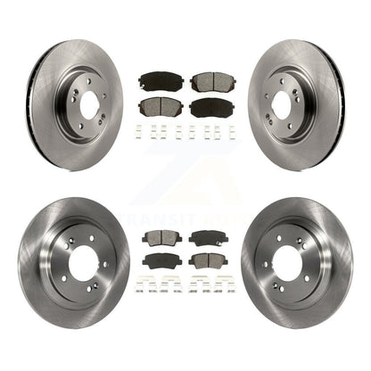 Disc Brake Rotor Semi-Metallic Pad Front Rear Kit For Hyundai Sonata Kia Cadenza