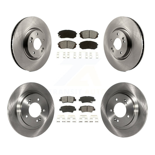 Disc Brake Rotor Semi-Metallic Pad Front Rear Kit For Hyundai Sonata Kia Cadenza