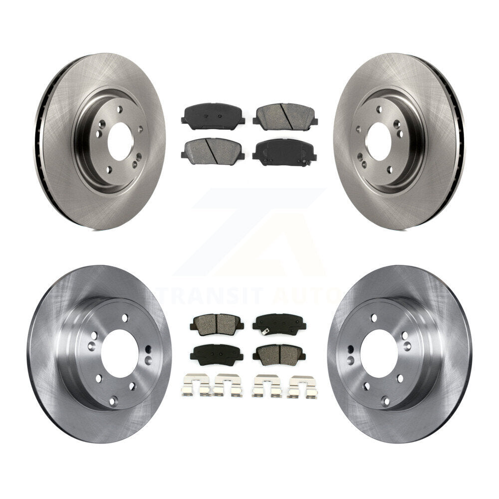 Disc Brake Rotors And Semi-Metallic Pads Front Rear Kit For Kia Optima 2.0L