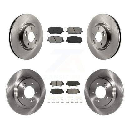 Disc Brake Rotors Semi-Metallic Pad Front Rear Kit For 2013-2015 Kia Optima 2.0L