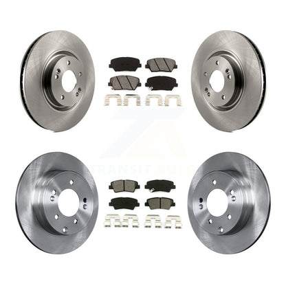 Disc Brake Rotors And Semi-Metallic Pads Front Rear Kit For Hyundai Azera