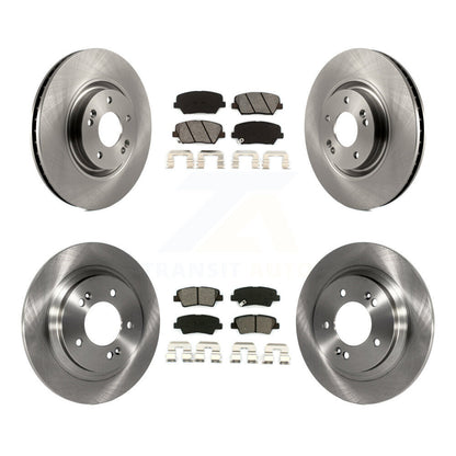 Brake Rotor Semi-Metallic Pad Front Rear Kit For 2016-2017 Hyundai Azera Limited