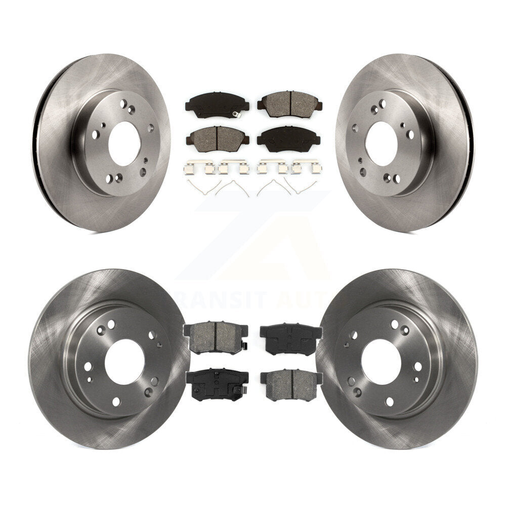 Disc Brake Rotor & Semi-Metallic Pad Front Rear Kit For 2013-2015 Acura ILX 1.5L