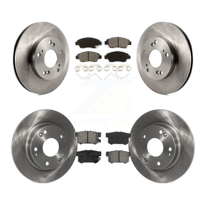 Disc Brake Rotor & Semi-Metallic Pad Front Rear Kit For 2013-2015 Acura ILX 1.5L